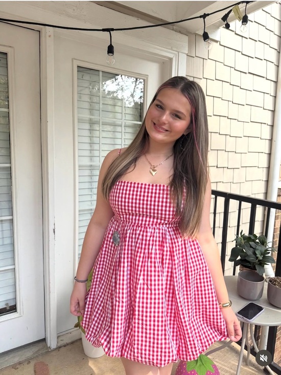 Abercrombie & Fitch Dresses & Skirts - Abercrombie & Fitch Red and White Gingham Strapless Sundress